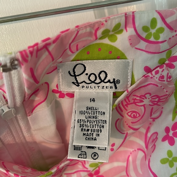 EUC Vintage Lilly Pulitzer skirt, size 14; back zipper closure - Picture 3 of 3